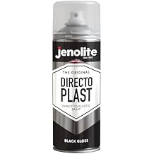 JENOLITE Directoplast Spray Paint For Plastic - BLACK - Gloss Finish, Multi-Surface Paint for Indoor and Outdoor Use - No Primer Needed - RAL9005, 400ml (13.5fl oz)