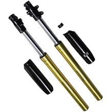 Motorcycle Front Shock Absorber, Dirt Pit Bike Inverted Forks, Front Fork Shock Assembly Shock Absorber Forks Suspension with Plastic Covers Protector