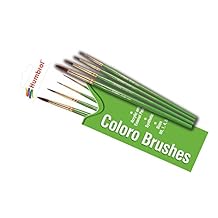 Humbrol AG4050 Coloro Paint Brushes Sizes 00,1,4,8