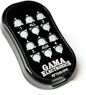 Waterproof 12-Button Transmitter for use with GAMA Electronics RF340-5PR-ASL