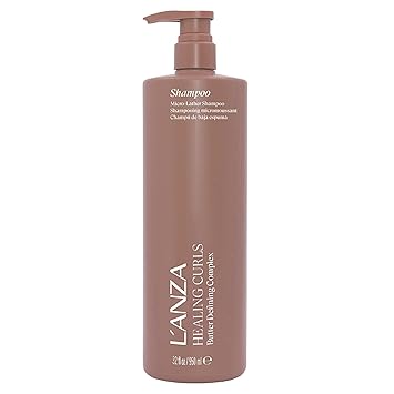LANZA Healing Curls Butter Shampoo - Curly Hair Shampoo for a Creamy, Color-Safe Cleanse and Refreshed Curls - Paraben and Sulphate Free Shampoo 33.8 Fl Oz