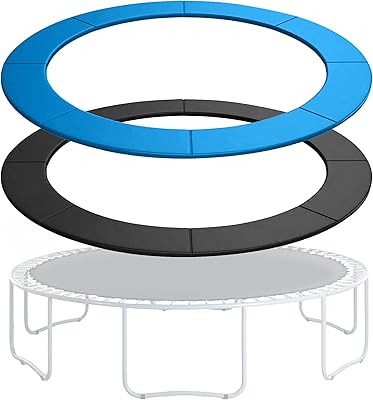 JoyBerri Spring Gaurds Trampoline Spring Cover - ASTM Certified Safe, Double Sided and Waterproof Trampoline Pad Replacement | for 8ft, 10ft, 12ft, 14ft, 15ft, 16ft Sizes
