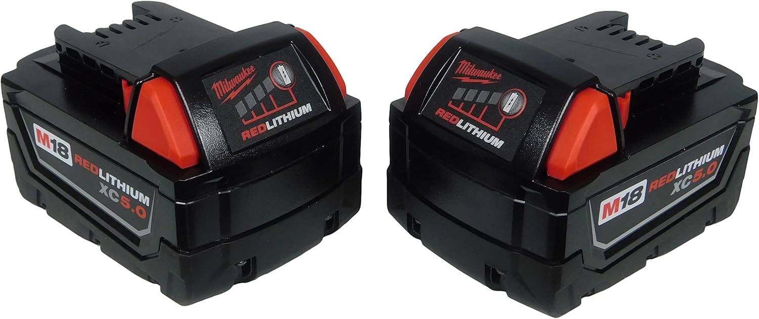 Milwaukee 48-11-1850 2 Pack M18 18V Lithium-Ion Battery 48-11-1852