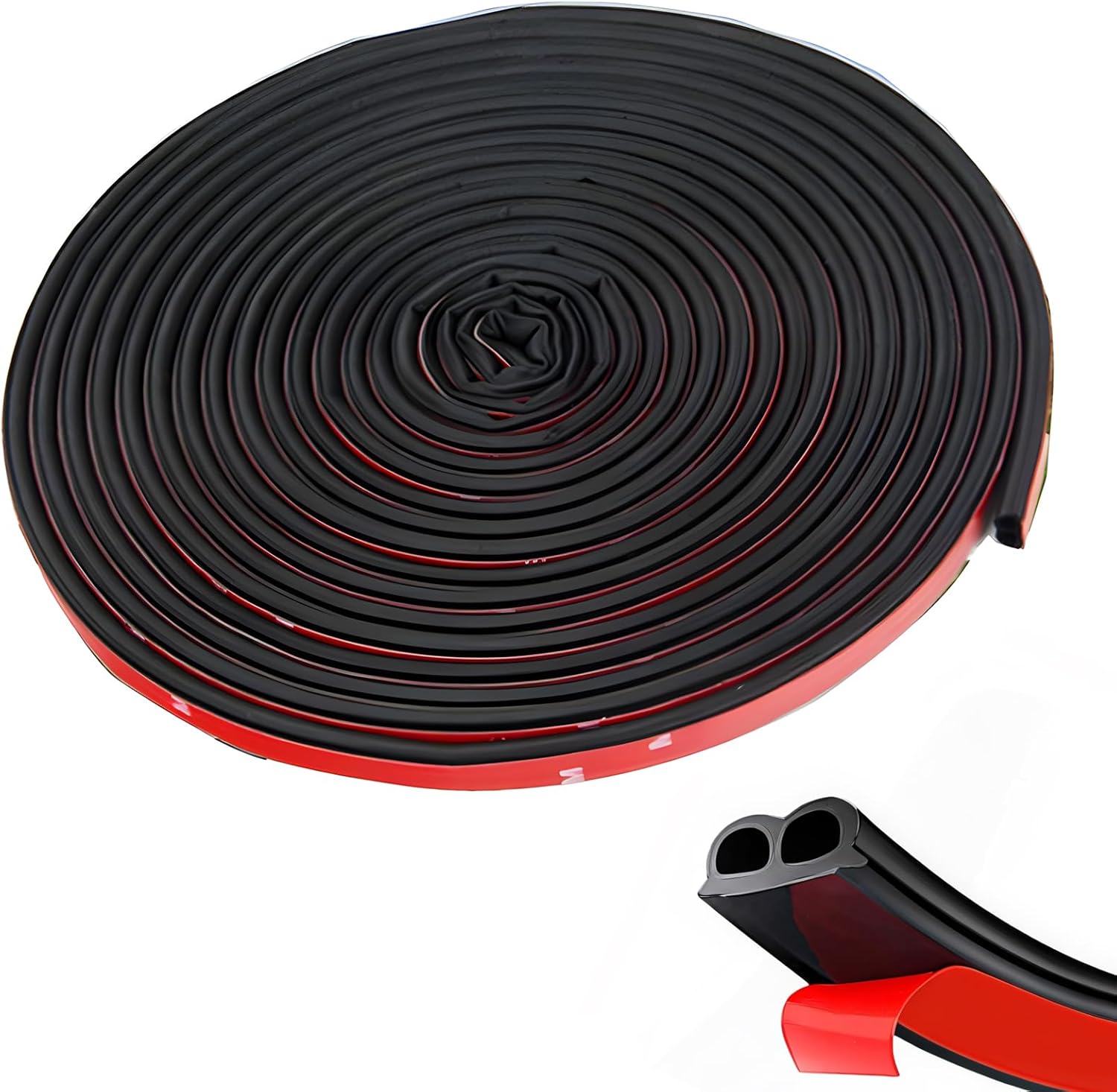 Car Door Seal, CTRICALVER 5M/16FT Universal B Shape Car Rubber Seal Car Door Rubber Seal, for Car Window Door Protector Soundproofing Noise Insulation